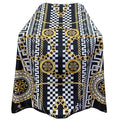 Pelocapa Barber Cape for Men Hair Cutting Salon Cape with Snap Closures Waterproof Professional Large Barber Hairdresser Cape- 63”× 56”(Gold Pattern)