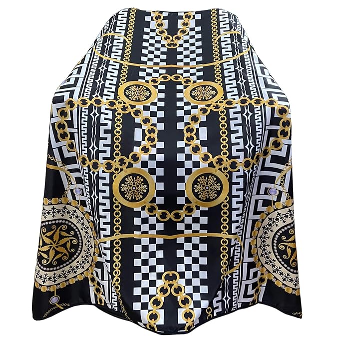Pelocapa Barber Cape for Men Hair Cutting Salon Cape with Snap Closures Waterproof Professional Large Barber Hairdresser Cape- 63”× 56”(Gold Pattern)