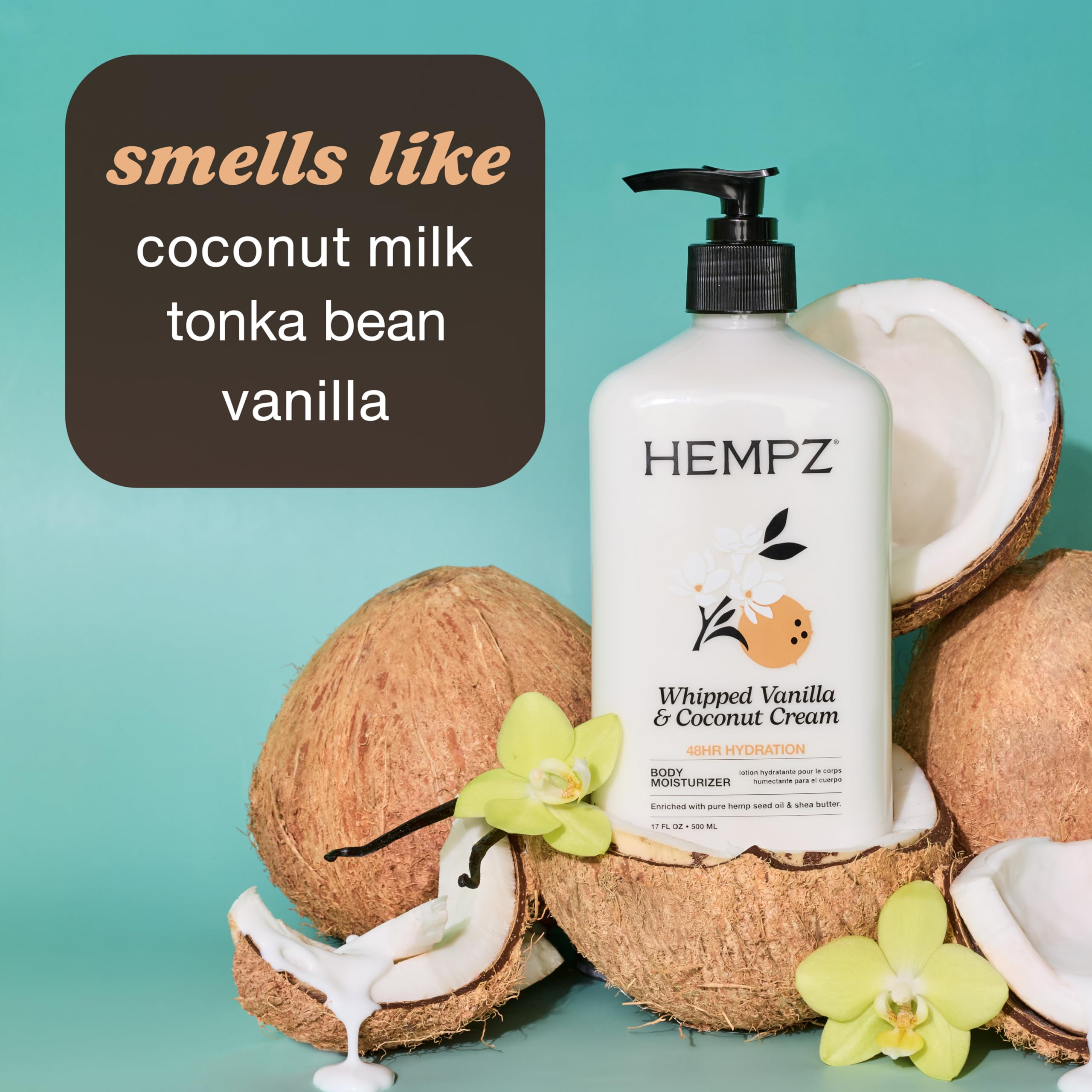 Hempz Mini Whipped Vanilla & Coconut Cream Body & Hand Lotion 2.25 oz.