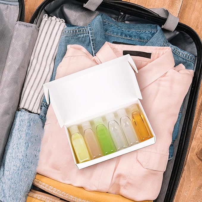 Wowang Travel Bottles for Toiletries 6 Pack 3.4oz/100ml TSA Approved Shampoo and Conditioner Bottles Leak-proof Squeezable Travel Size Containers Refillable Empty Plastic Squeeze Bottle (Clear)