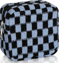 CekPo Sanitary Napkin Storage Bag, Menstrual Pad Zipper Bag Checkered Portable Period Bag Panty Liners, Tampon Storage Pouch for Women Ladies Daily Use Storage Purse Travel