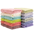 Chiicol Washcloths for Body and Face - Absorbent Bath Towels Bulk Set, 100% Cotton Hotel Towels for Bathroom. Durable,Soft Wash Rag (Multicolor, Pack of 12)