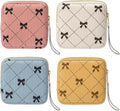 Paterr 4 Pcs Period Bag for Teen Girls Corduroy Portable Sanitary Napkin Storage Bag Hand Wrist Strap Lanyard String Holder Tampons Holder Pouch for Purse First Period Gift (Fashionable Style)