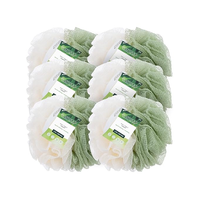 EcoTools Green 2-in-1 EcoPouf Shower Loofah, 1 Count