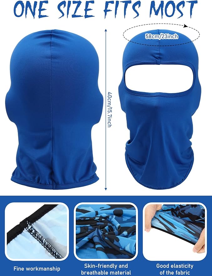 SATINIOR 9 Pack Ski Mask for Men Balaclava Full Face Shiesty Mask Breathable Summer Windproof Hood for Motorcycle Snowboard