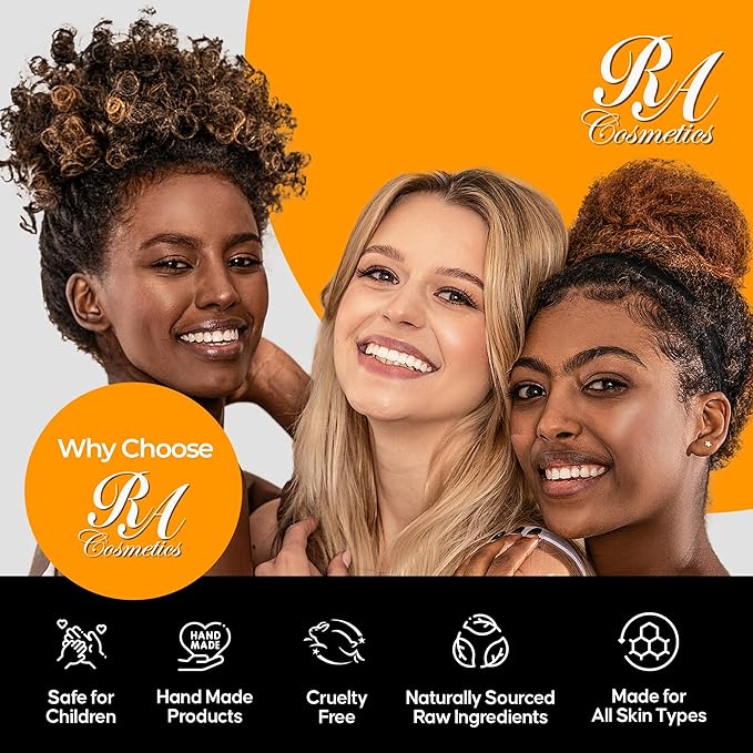 RA COSMETICS Whipped Shea Butter with Lemongrass Extract – 100% Unrefined Shea Body Butter from Ghana – Moisturizes Skin, Nourishes & Conditions Hair – Softens and Smooths Lips, Hands & Feet – 12oz