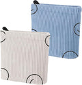 Teircno 2 PCS Corduroy Period Bag for women, Cute Sanitary Napkin Storage Bag Portable Period Pouch with Zipper, Sanitary Pads Bag Tampons Holder for Purse First Period
