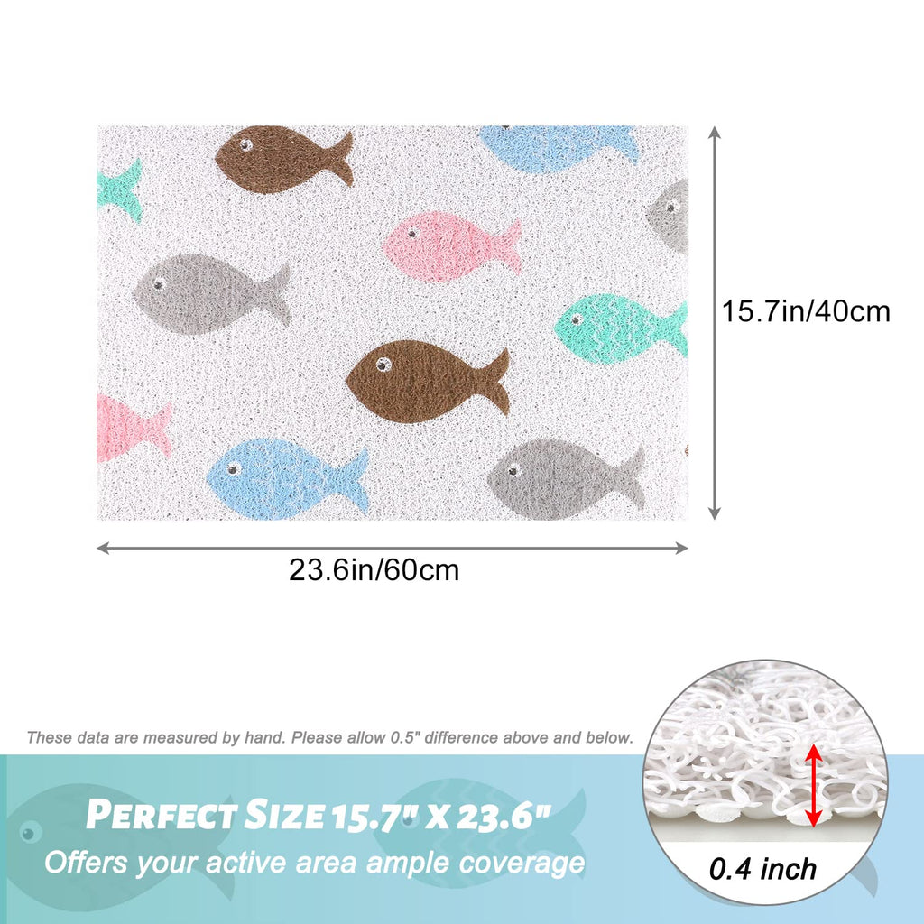 Shower Mat Non-Slip, Soft Comfort Bath Mat with Drainage Holes, PVC Loofah Massage Bathmat for Shower,Tub,Bathroom,Wet Areas, Quick Drying