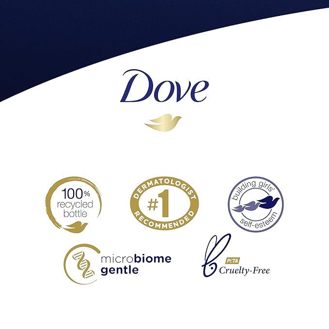 Dove Body Wash, Deeply Nourishing, Value Size 3-Pack – Moisturizing Shower Soap Liquid for Softer, Smoother Skin, 33.8 Oz Ea