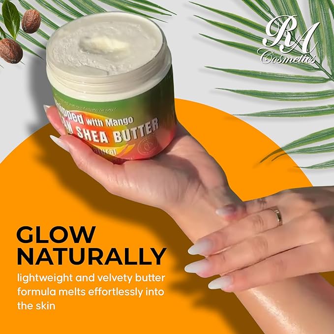 RA COSMETICS Whipped Shea Butter with Mango Extract, 12oz
