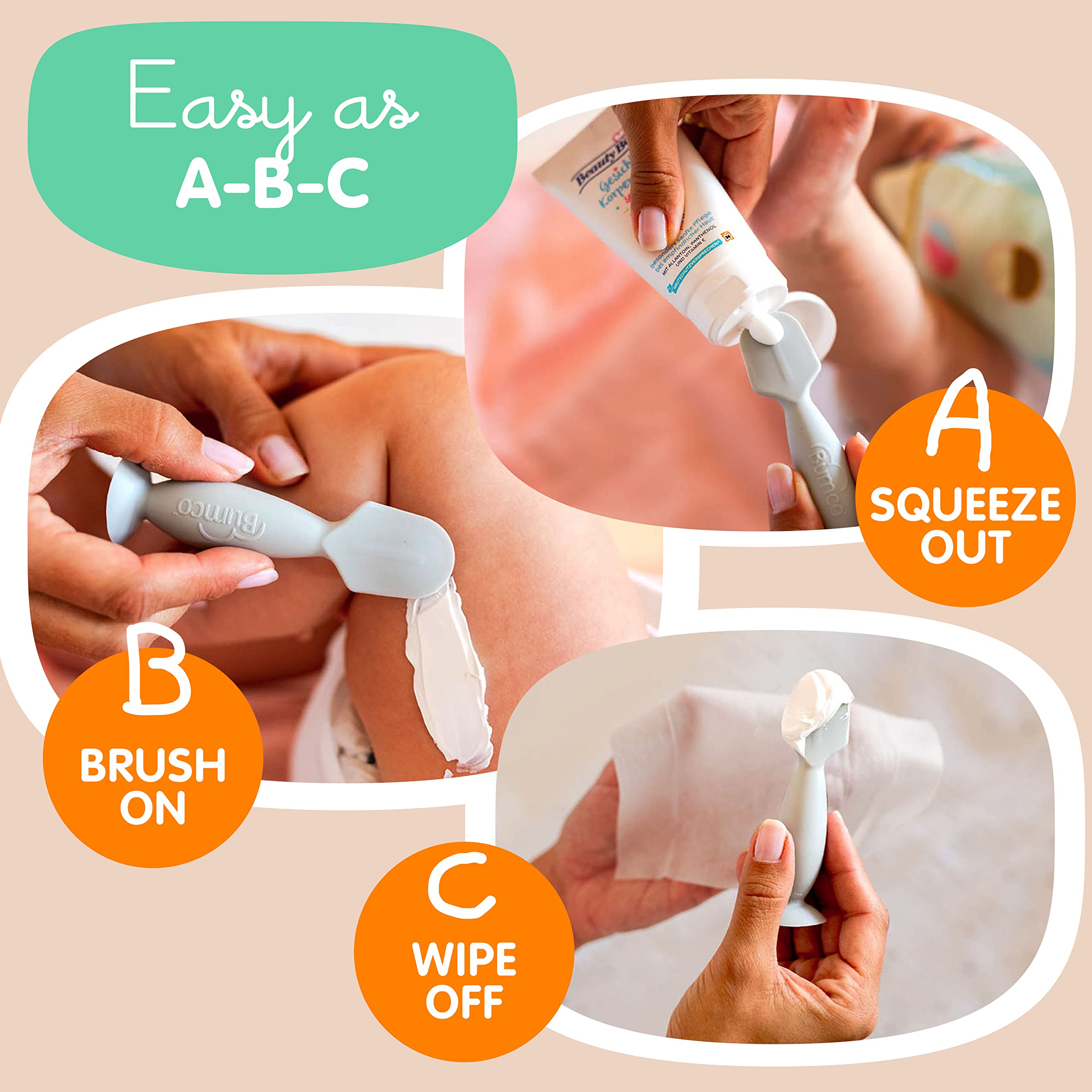 Bumco Travel Baby Diaper Cream Spatula with Protective Travel Case (Gray)
