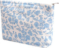 Gardsell Cosmetic Bags for Women - Corduroy Cosmetic Bag Aesthetic Women Handbags Purses Smile Dots Makeup Organizer Storage Makeup Bag Girls Case Bags (Flowers-Orchid)