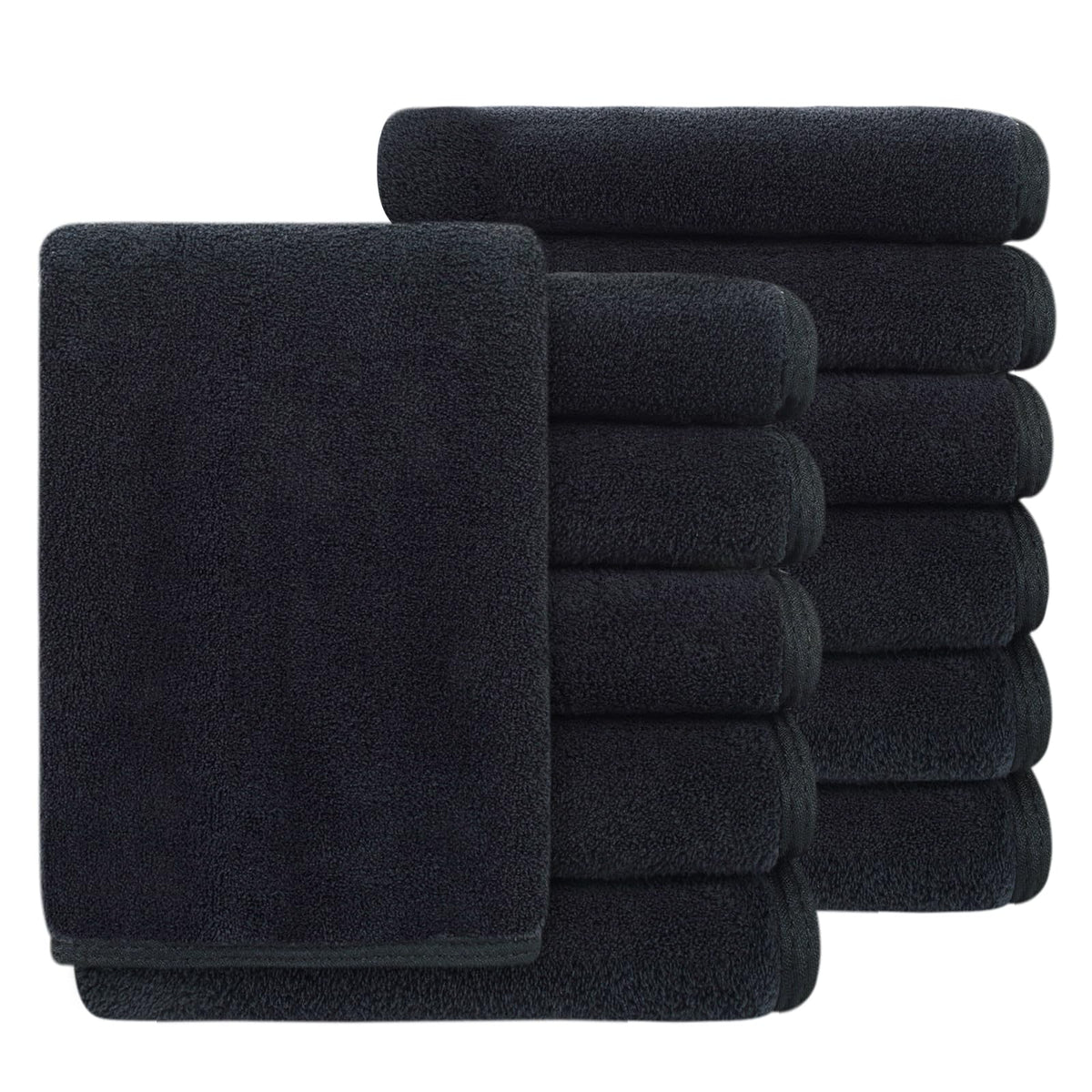 Microfiber Facial Cloths Fast Drying Washcloth 8x8inch Stripes 6 pack