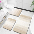 OLANLY Microfiber Bathroom Rugs Sets 3 Piece, 36"x24"+24"x16"+24"x20"