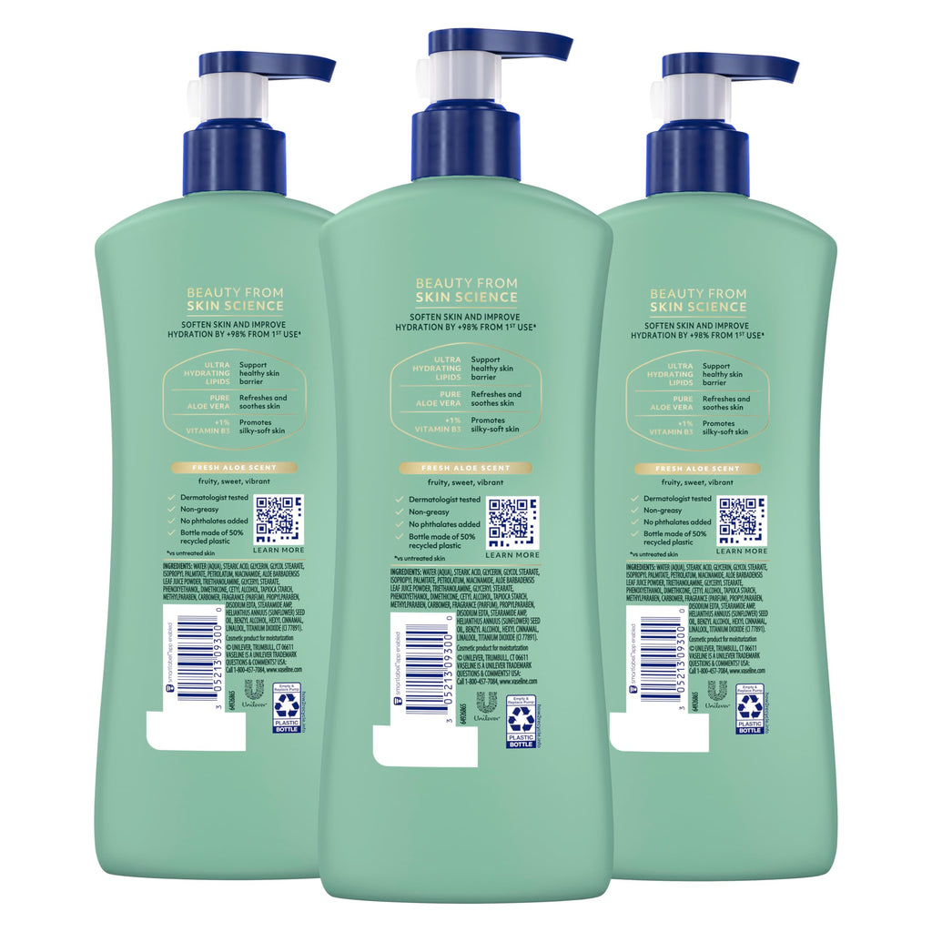 Vaseline Soothing Hydration Body Lotion with Aloe Vera Extract 20.3oz 3ct