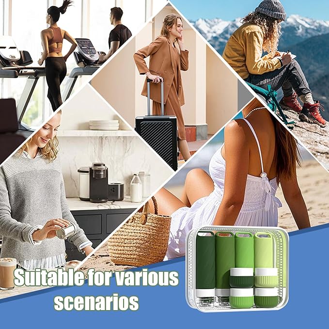 Udihch Travel Toiletry Containers 26Pcs Silicone Leakproof TSA Approved Set