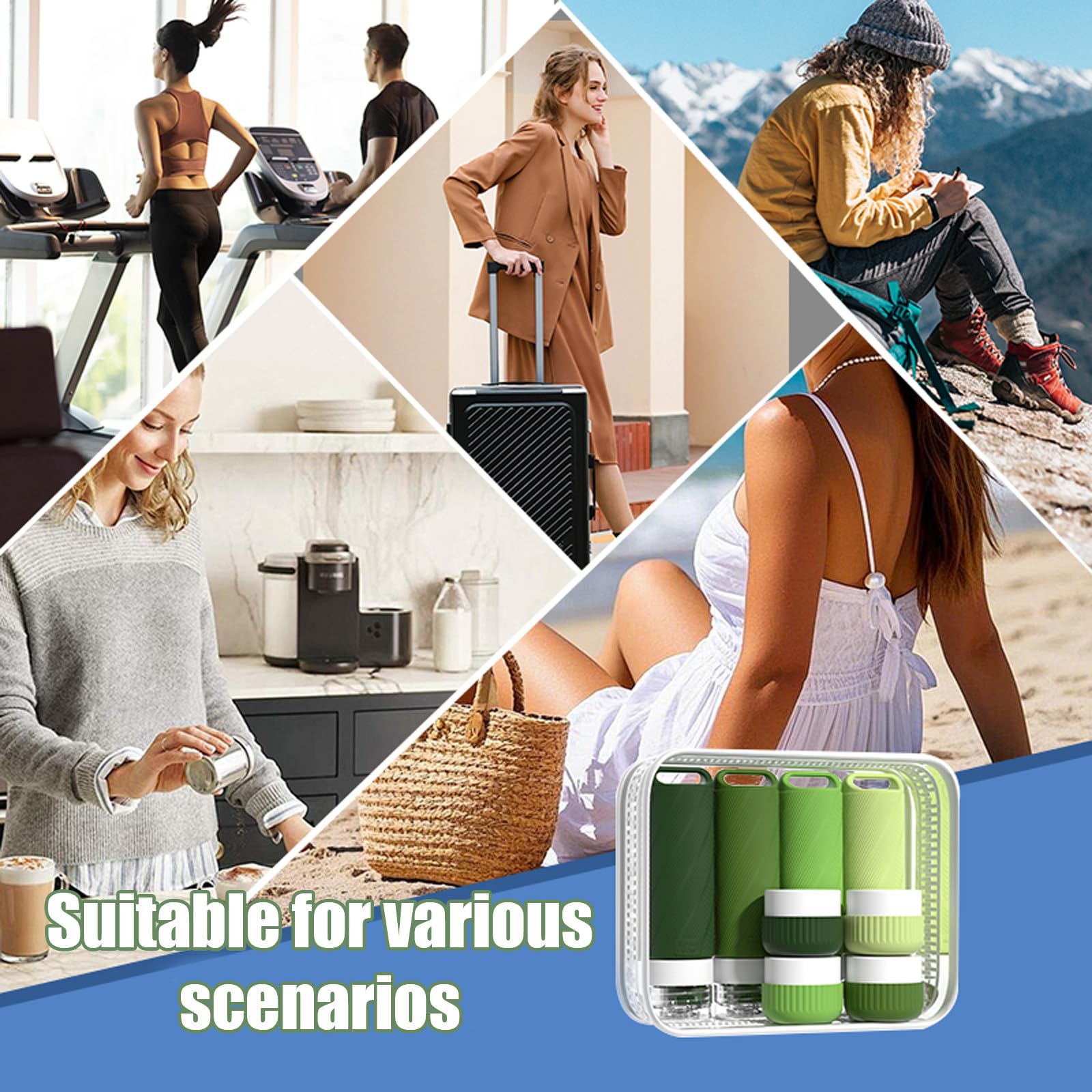Udihch Travel Toiletry Containers 26Pcs Silicone Leakproof TSA Approved Set