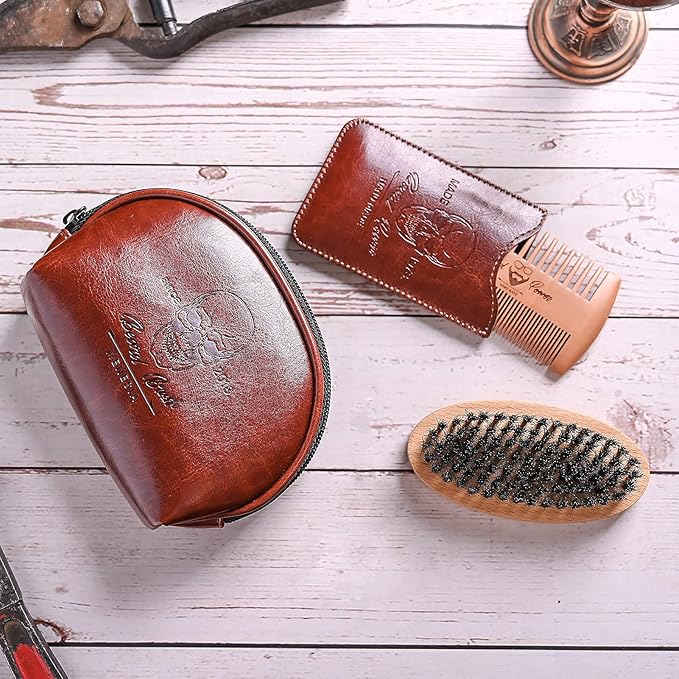 Menesia Beard Brush and Comb set for Men