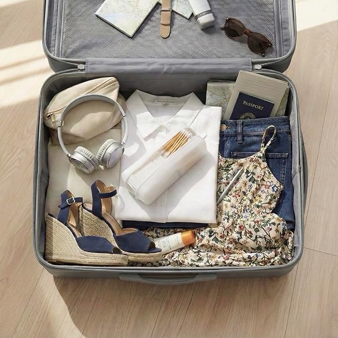 Cotton Pad Swab Travel Case, 2-in-1 Waterproof Organizer, VISFRESH (Clear)