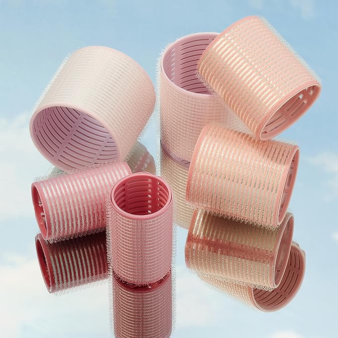 The Hair Edit Pump Up The Volume Ceramic Thermal Rollers - 6 Assorted Self Grip Hair Rollers With Storage Bag