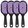 Aussumy 4 Pack Vented Detangling Hair Brush - Detangler Hairbrush with Soft Bristles for Effortless Tangle Free - Ideal for Wet Dry or Curly Damaged Hair for Women Men Kids