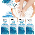 nbc BeautiLab Pedicure Kit Foot Soak Set: Bubble Salt, Sugar Scrub, Massage Mask, Massage Lotion in a Box, 4 Step Foot Spa Kit for Dry Feet, Softens Calluses(1 Set Pacific Waves)