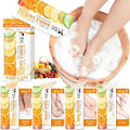 nbc BeautiLab Pedicure Kit Foot Soak Set: Bubble Salt, Sugar Scrub, Massage Mask, Massage Lotion in a Box, 4 Step Foot Spa Kit for Dry Feet, Calluses and Tired Feet(1 Set Tropical Fruit)