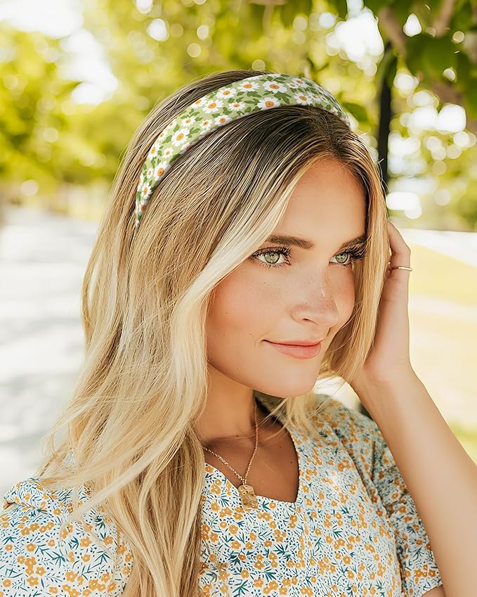 Headbands for Women - 1 Inches Wide Headbands - Solid Color Headband Fashion Hair Accessories- Trendy Women Girls Non Slip Fashion Hair Bands- Thick Elastic Hair Bands for Women's Hair 6PCS