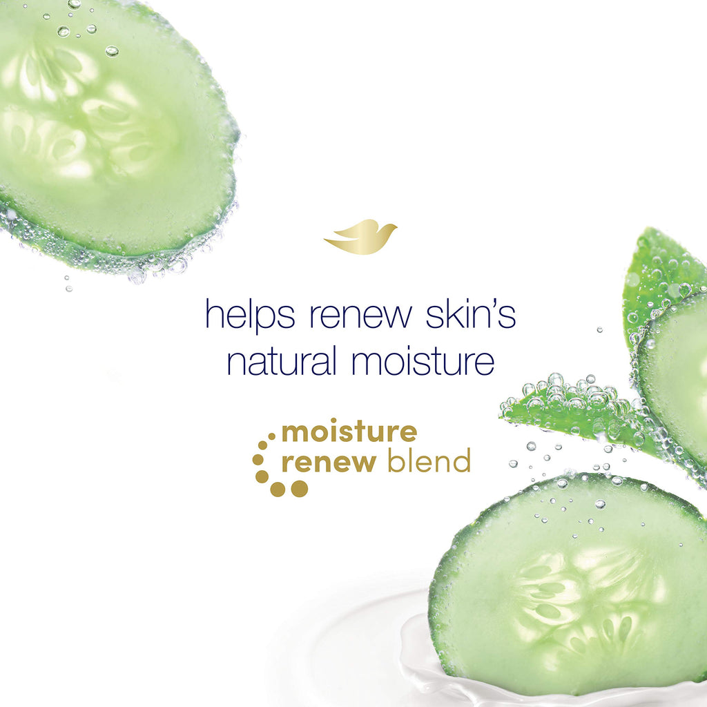 Dove Refreshing Body Wash Cucumber and Green Tea 4 Count Revitalizes and Refreshes Skin Cleanser That Effectively Washes Away Bacteria While Nourishing Your Skin 22 oz