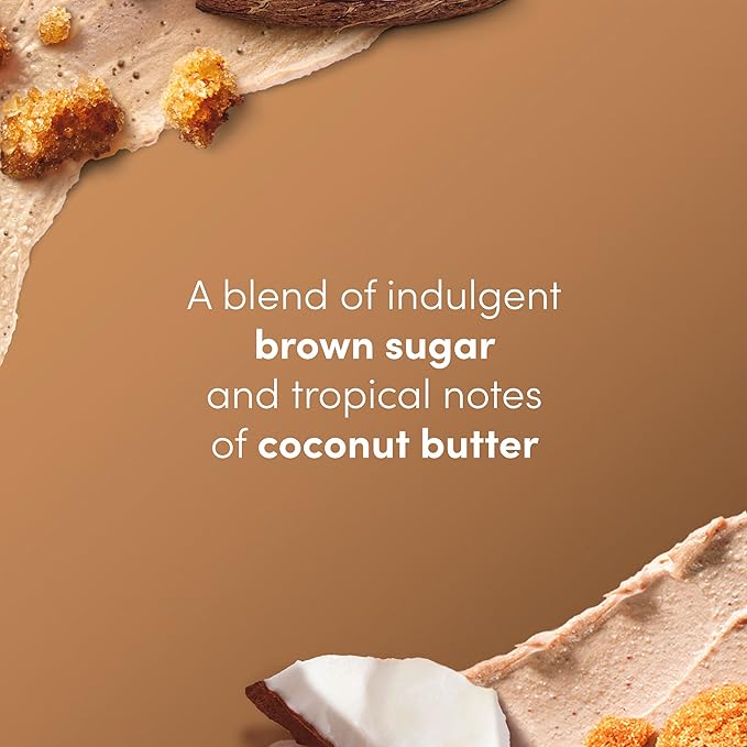 Dove Scrub Brown Sugar & Coconut Butter For Silky Smooth Skin Body Scrub Exfoliates & Restores Skin's Natural Nutrients 10.5 oz