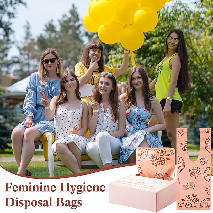 Maitys 200 Pcs Disposable Bags for Sanitary Pads Personal Care Disposal Bags Fragrance Small Discreet Diaper Sacks for Tampons, Pads, Liners, Condoms & More