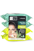 Global Beauty Care Makeup Remover Wipes Variety Pack - Aloe Vera & Green Tea Extract Facial Cloths for Antioxidant Skin Support, Removes Waterproof Mascara Oil & Dirt, All Skin Types 120 ct (4-Pack)