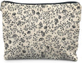 RYYCDOI Vintage Halloween Makeup Bag, Halloween Gifts for Women Her Girlfriend, Halloween Pumpkins with the Wine Cosmetic Bags Toiletry Bag for Women, Horror Makeup Bag