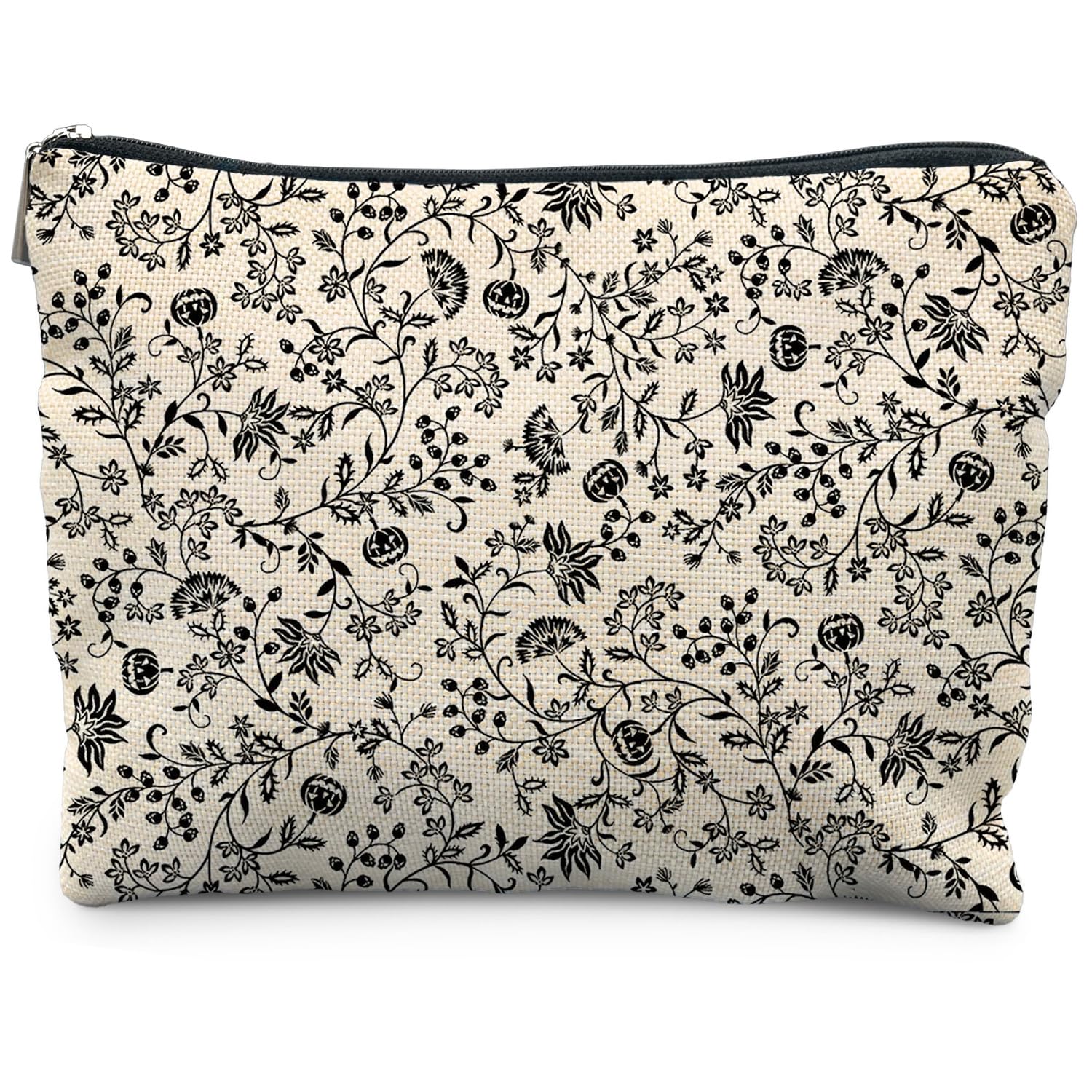RYYCDOI Vintage Halloween Makeup Bag, Halloween Gifts for Women Her Girlfriend, Halloween Pumpkins with the Wine Cosmetic Bags Toiletry Bag for Women, Horror Makeup Bag