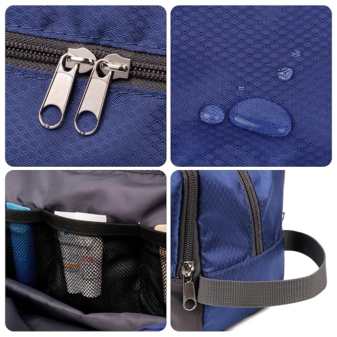 WANDF Travel Toiletry Bag for Men, Small Dopp Kit for Toiletries