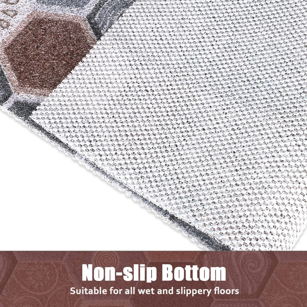 Bathtub Mat Shower Mat Non-Slip, 16x 39 Inch, Soft Comfort Bath Mat with Drainage Holes, PVC Loofah Massage Bathmat for Shower, Tub, Bathroom, Wet Areas, Quick Drying