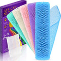 5 Pieces African Bath Sponge African Net Long Net Bath Sponge Transform Your Shower Routine with African Bath Sponges for Exfoliated, Silky Smooth Skin (Purple, Pink, Green, Blue, White)