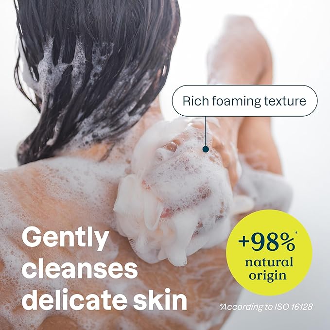 ATTITUDE Body Wash for Sensitive Skin, EWG Verified Shower Gel, Soothing Oat, Dermatologically Tested, Plant and Mineral-Based, Vegan Personal Care, Sweet Jasmine Scent, 16 Fl Oz