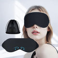 ZLZQER Cool Touch Cotton Eye Sleep Mask for Men & Women, Soft Breathable Flexible Fit for Side Sleepers, Adjustable Light Blocking Mask for Sleeping, Airplane Travel & Naps (Black)