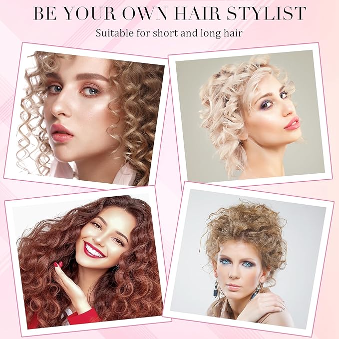 AOZUO Heatless Curling Rod Headband, Heatless Hair Curler Heatless Curls Overnight for Short Long Hair No Heat Overnight Curls with Thin Curlers to Sleep In for Short Hair (Black)