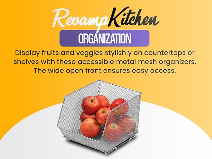 YBM Home Wire Mesh Storage Basket Organizer for CD and DVDs - 2 Pack