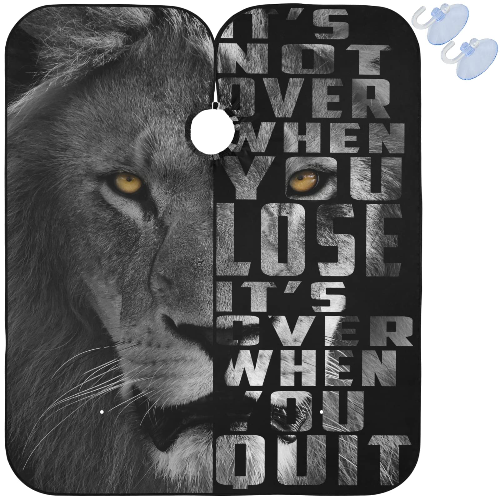 Visesunny Barber Cape - Cool Tiger Polyester Hair Cutting Salon Apron Anti-Static Haircut Water-Resistant Shaving Cloth Beard Shaving Bib