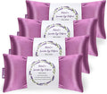 Lavender Eye Pillow for Relaxation, Yoga, Sleeping, Weighted Eye Mask Heated for Headache, Sinus, Dry Eye Relief, Moist Heat Eyes Compress, Meditation Accessories with Aromatherapy, Pack of 4