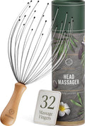 HELDSON® Premium Wire Head Massager Scalp Massager Tool - 32 Fingers Octopus Scratcher - Stress Relax Tickler - Hair Massagers Whisk - Headspa Equipment - Headscratcher Tickle Tools - Gift Men, Women