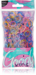 Goody Ouchless Polyband Hair Ties, 500 Ct, Assorted, Latex Elastic Bands