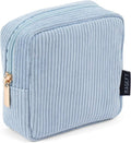 MAGEFY Small Makeup Bag Mini Make up Pouch Cute Cosmetic Bag for Women Travel Purse Essentials Bags with Slip-in Pockets (Blue)