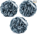 AmazerBath Loofah Sponge, Shower Loofah for Men and Women - Body Scrubber Loofa Set of 3 Indigo & White Edge, Bath Sponge 60g/PCS