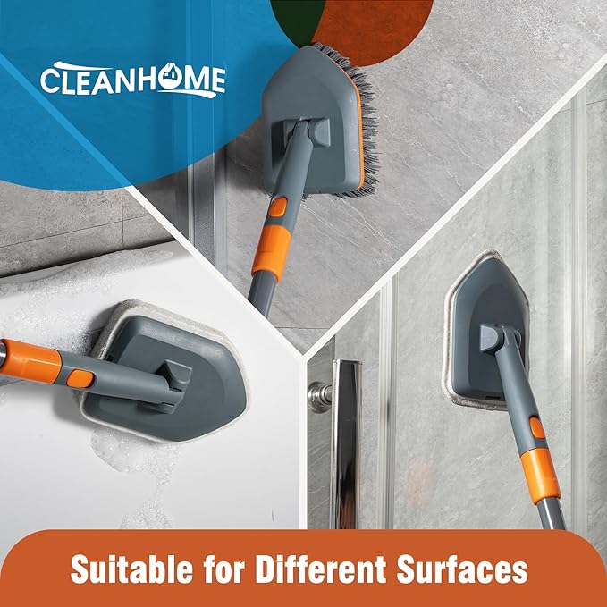 CLEANHOME Floor Scrub Brush Tile Tub Scrubber Brush
