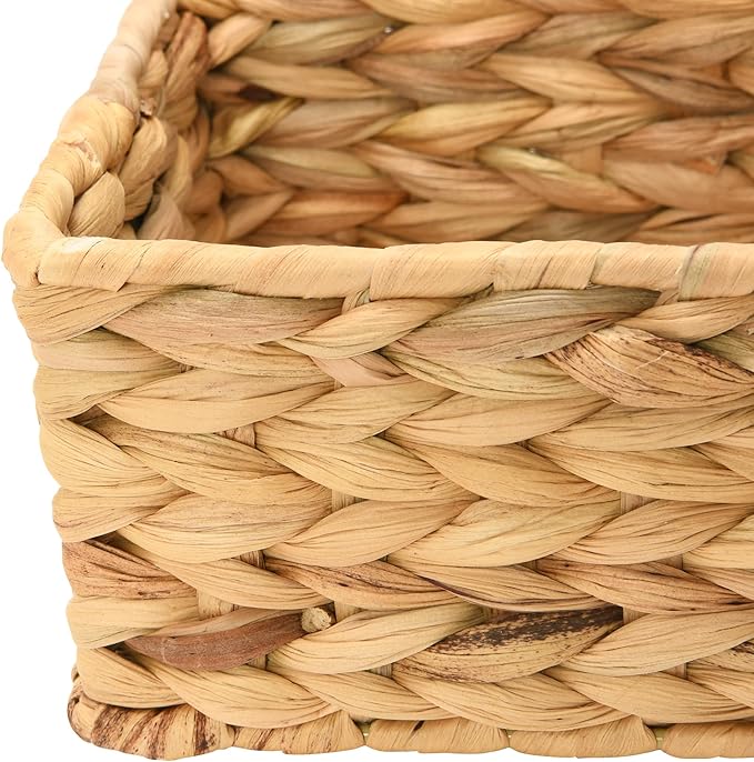 Household Essentials Water Hyacinth Rectangular Storage Basket, Natural