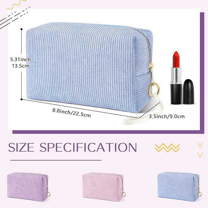 Tampon Holder for Purse, Corduroy Period Bag Sanitary Napkin Storage Bag for Girls Womens, Portable Feminine Emergency Pad Period Pouch (Blue)